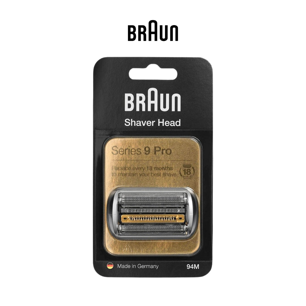 BRAUN Electric Shaver Head Replacement Part 94M Silver Compatible with Series 9 Pro