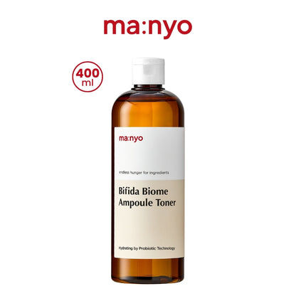 Manyo Factory Hydrating Bifida Biome Ampoule Toner 400ml - Hydrating Skincare Product for Nourished Skin