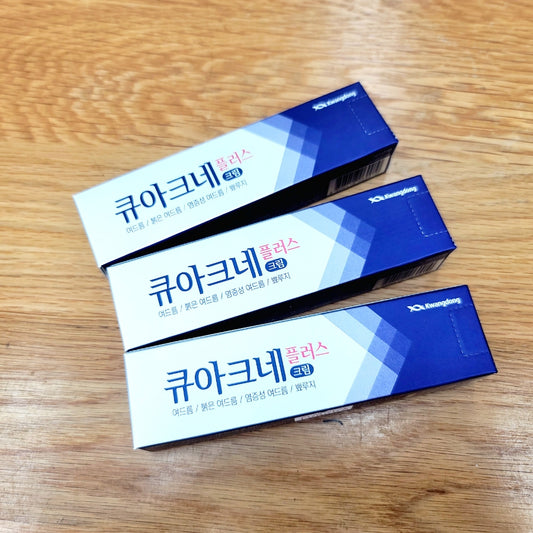 Kwangdong Q Acne Cream 15g. Acute acne cream removes red spots and swells. Departing from Korea. Low irritation. Pure from plants.