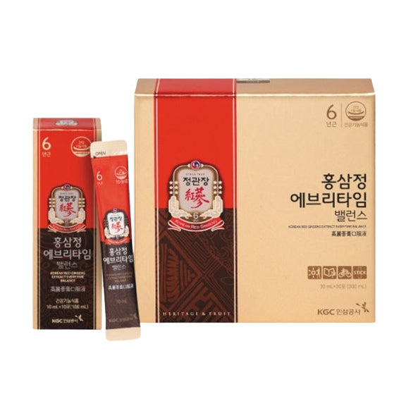 Cheong Kwan Jang HongSamJung Everytime Balance Korean Red Ginseng, Sugar-free, Extract Everytime, Anti-aging properties, Dietary Supplement, Vitamins