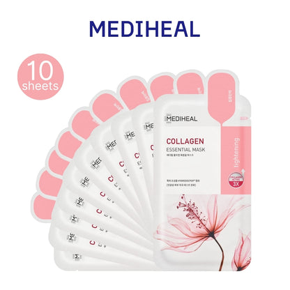 MEDIHEAL Watermide/Collagen/Madecassoside/Tea tree/Vita/Placenta Essential Mask Sheet 10pcs