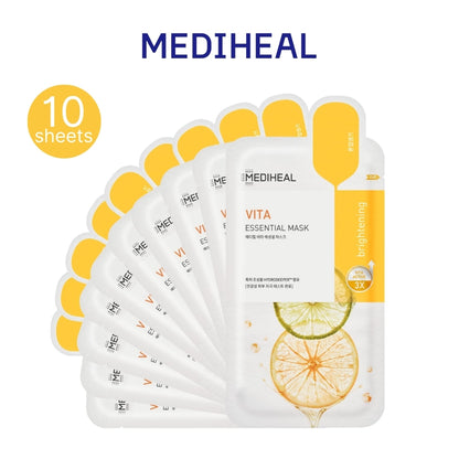 MEDIHEAL Watermide/Collagen/Madecassoside/Tea tree/Vita/Placenta Essential Mask Sheet 10pcs