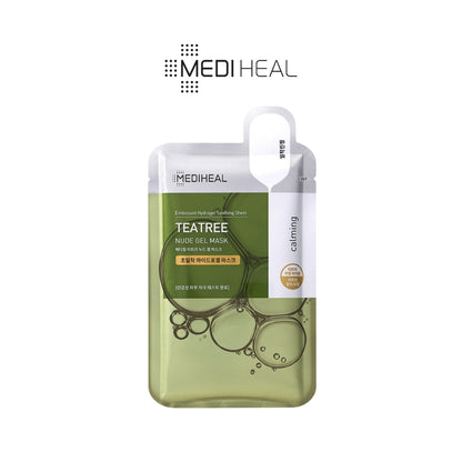 MEDIHEAL Nude Gel Mask Set - 5/10pcs (Collagen, NMF, Tea Tree) for Moisturizing Skincare