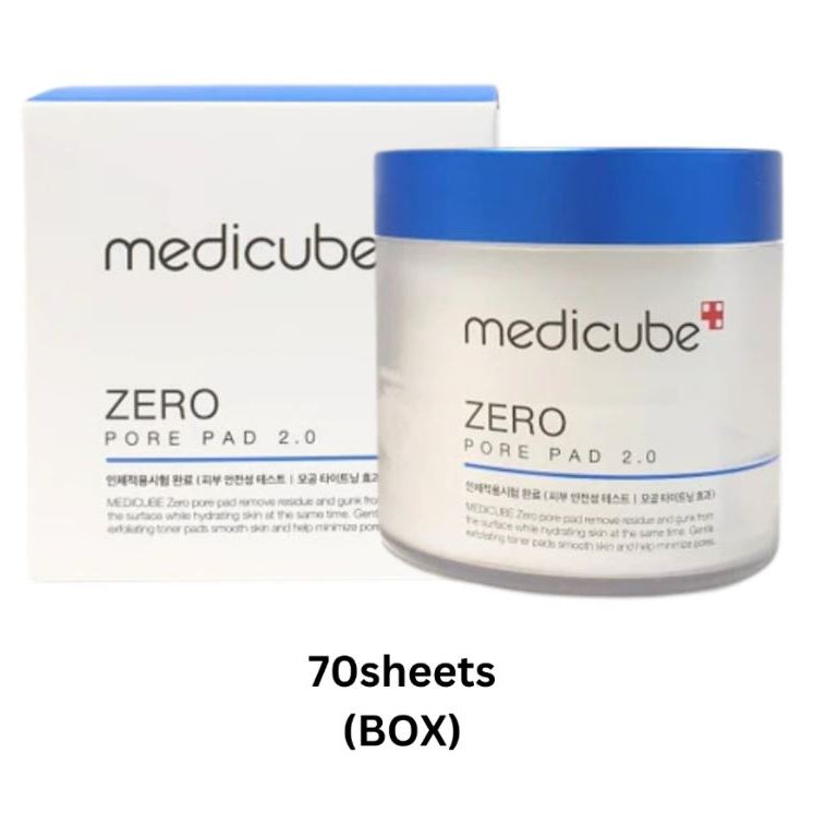 MEDICUBE Zero Pore Pad 2.0 Double Editions [Exclusive] - Pore Minimizing Skincare Set - 70 Pads + Refill