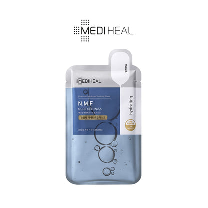 MEDIHEAL Nude Gel Mask Set - 5/10pcs (Collagen, NMF, Tea Tree) for Moisturizing Skincare