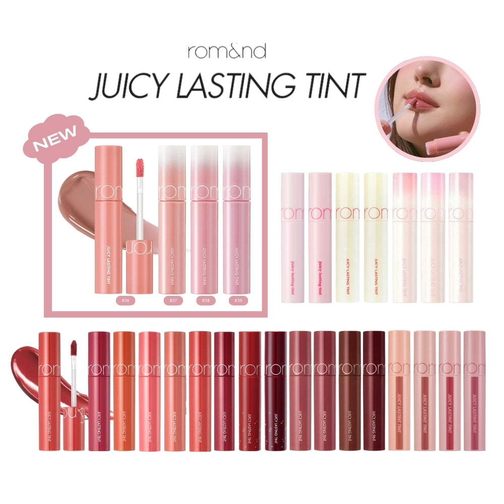 Romand [rom&nd] Juicy Lasting Lip Tint - Long-lasting & Moisturizing Pigmented Lip Color